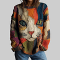 Zaira | Maglia artistica con motivo felino