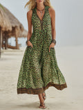 Vestido Midi con Capucha Estampado Leopardo Retro Casual para Mujer