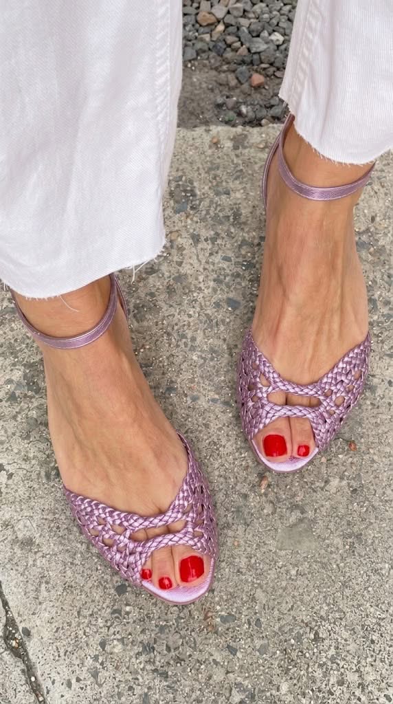 Isadora - Sandalias Doradas Trenzadas