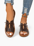 Audrey™ | Sandalias Elegantes de Cuero con Cordones