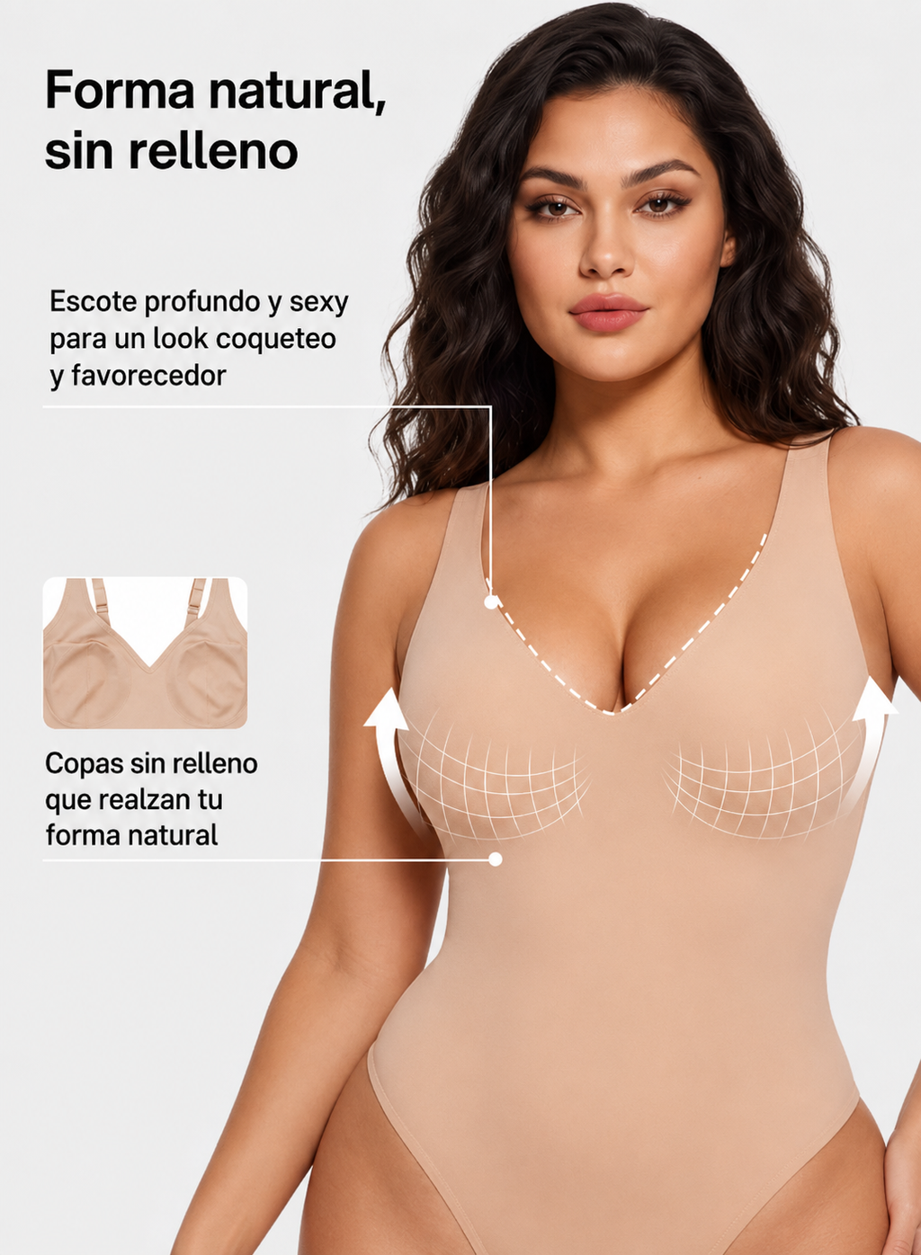 BODYPRO™ Tanga Moldeador Escote V Profundo