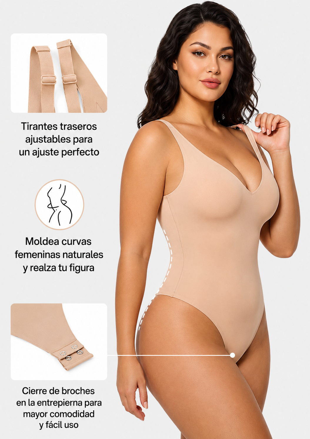 BODYPRO™ Tanga Moldeador Escote V Profundo