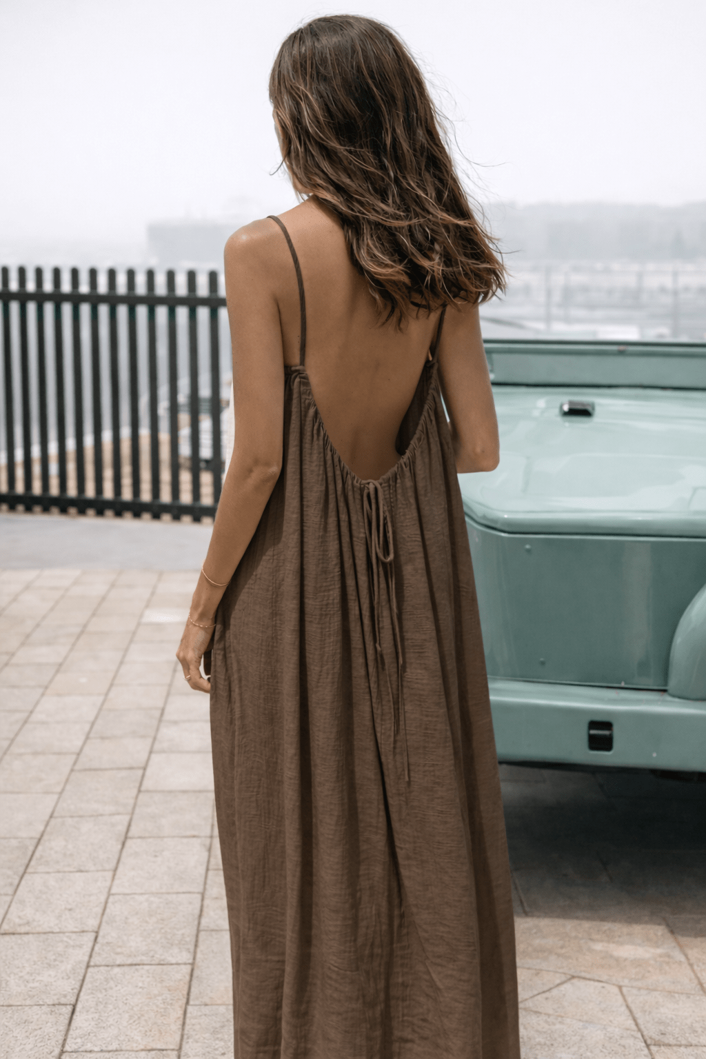 Vestido Maxi con Espalda Descubierta