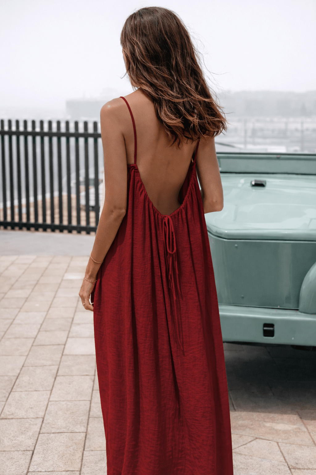 Vestido Maxi con Espalda Descubierta