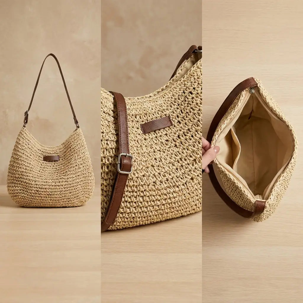 Bolso Bandolera de Rafia