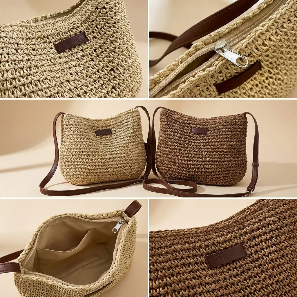 Bolso Bandolera de Rafia
