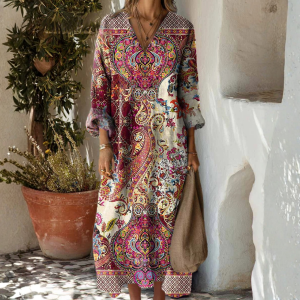 Nora Urban Bohemian Vestido – El arte se encuentra con las elegancias otoñales
