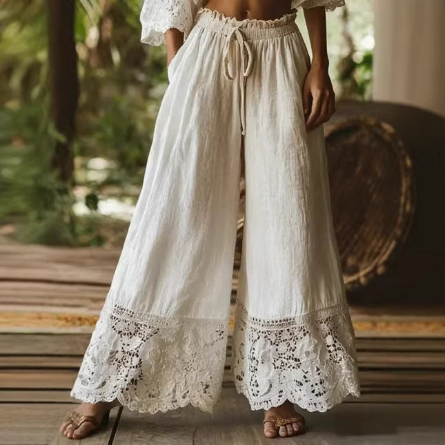 Pantalón Palazzo de Encaje Boho Chic