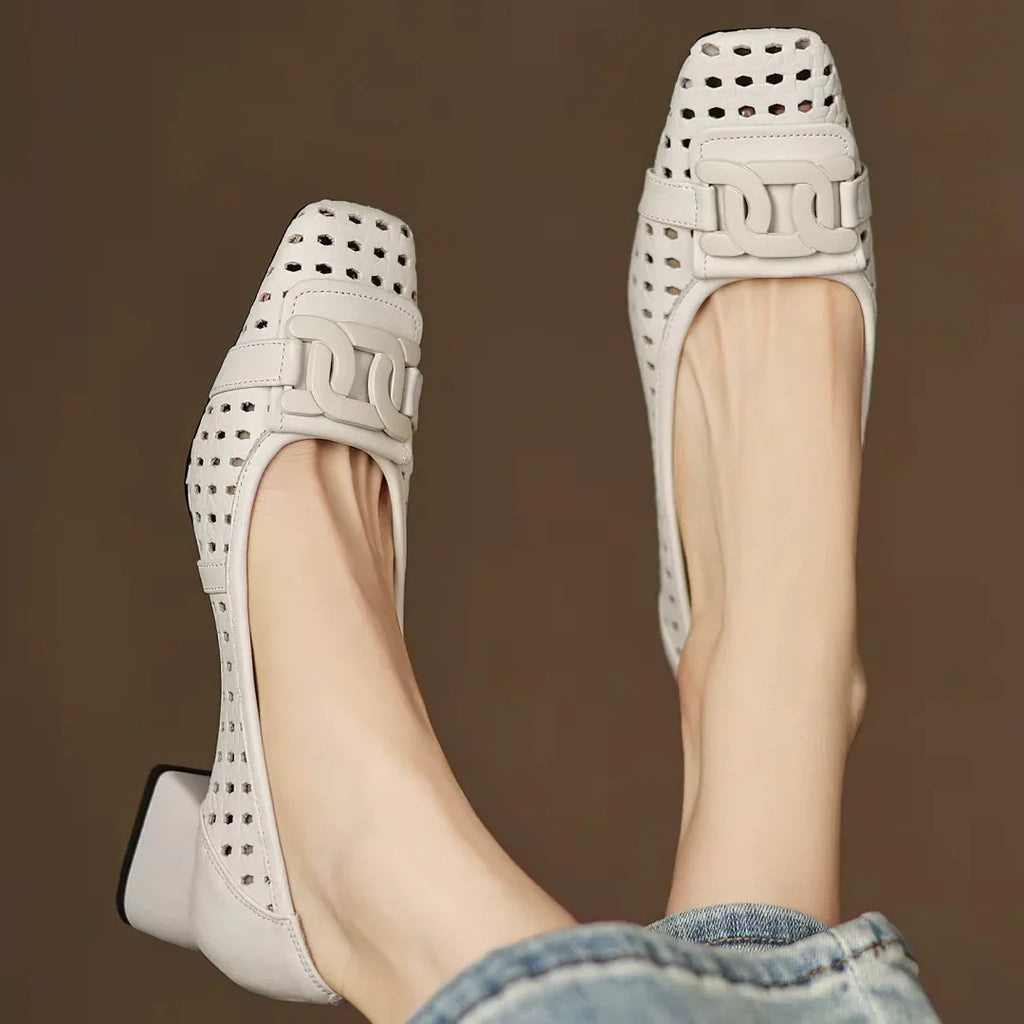 Solea Woven Leather Heels
