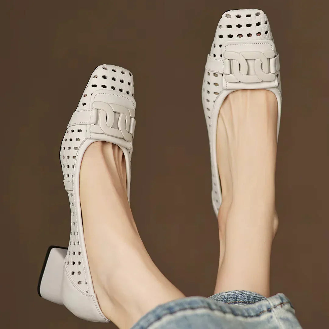 Solea Woven Leather Heels