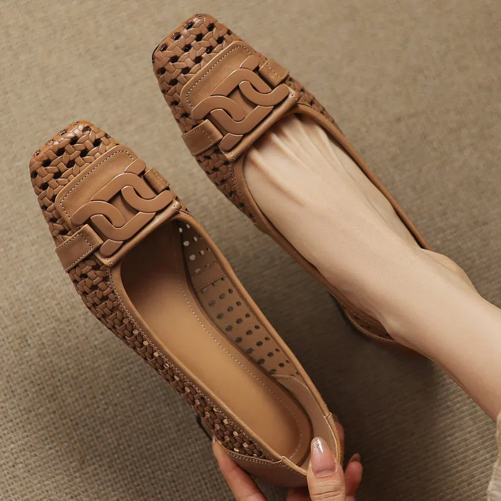 Solea Woven Leather Heels