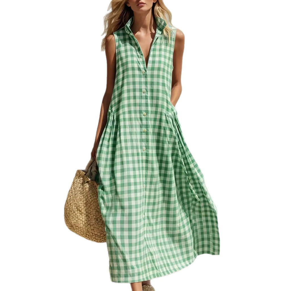 Cloe | Vestido a cuadros sin mangas