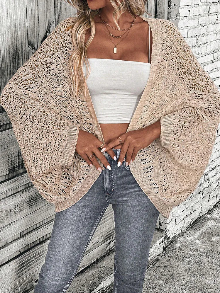 ✨ Cárdigan Boho de Punto Calado Elegante ✨