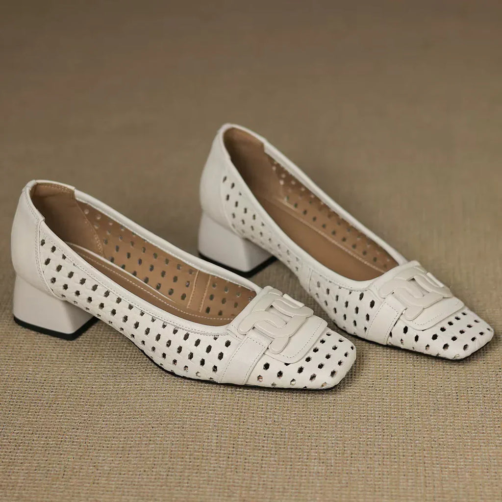 Solea Woven Leather Heels
