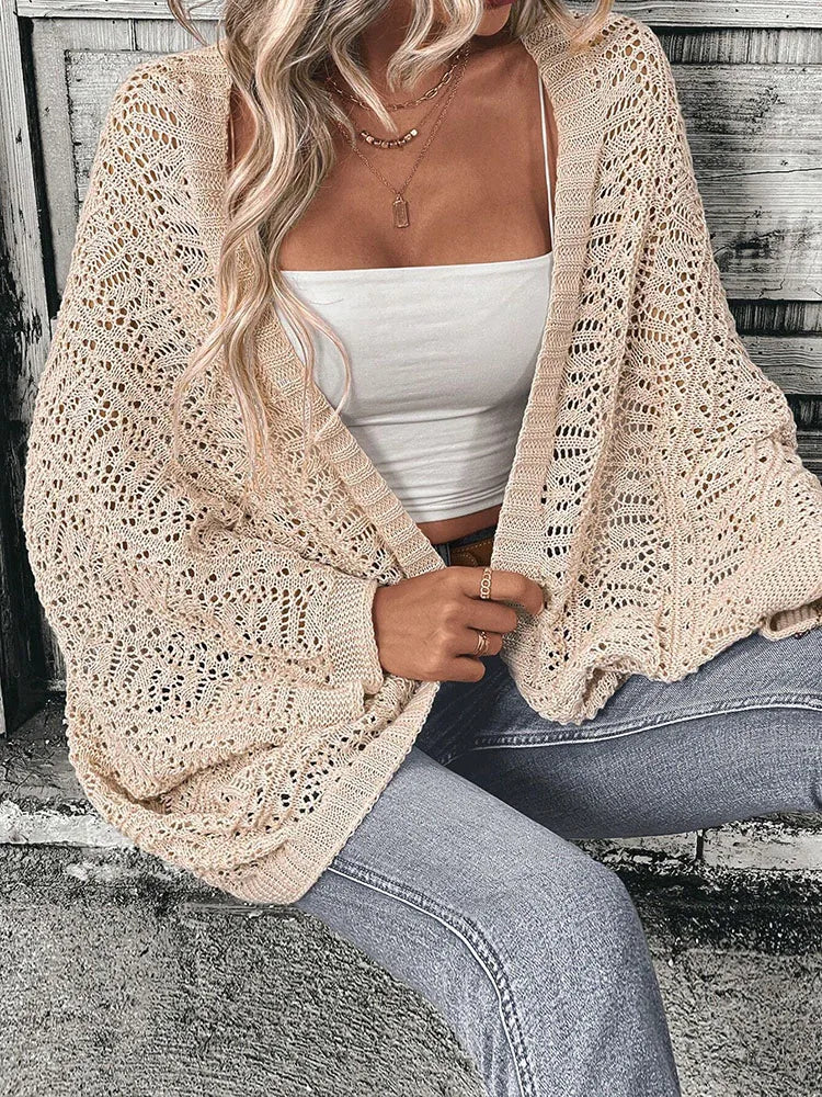 ✨ Cárdigan Boho de Punto Calado Elegante ✨