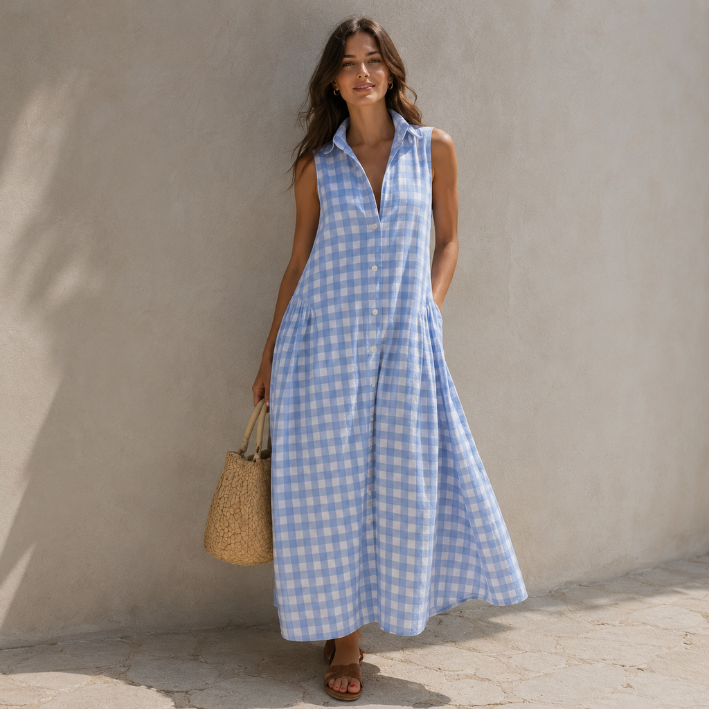 Cloe | Vestido a cuadros sin mangas