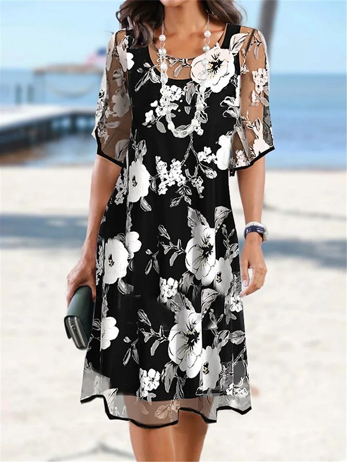 Vestido de Fiesta Floral  para Mujer 🌸