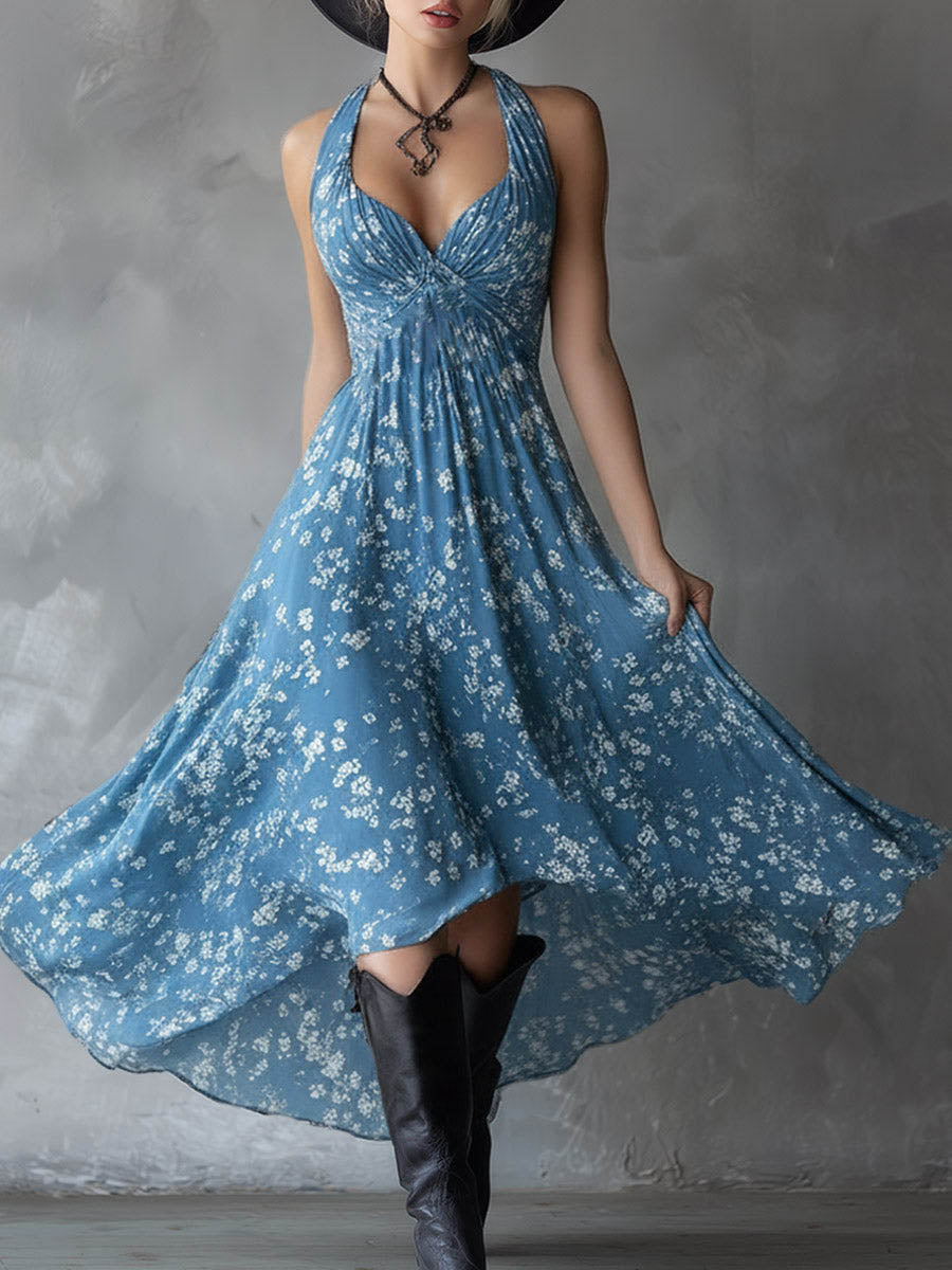 Ginevra | Vestido floral de chífon con encanto elegante