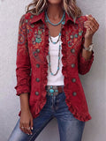 💛LAST DAY SAVE 49% ⏰Bohemian Paisley Ruffle Jacket