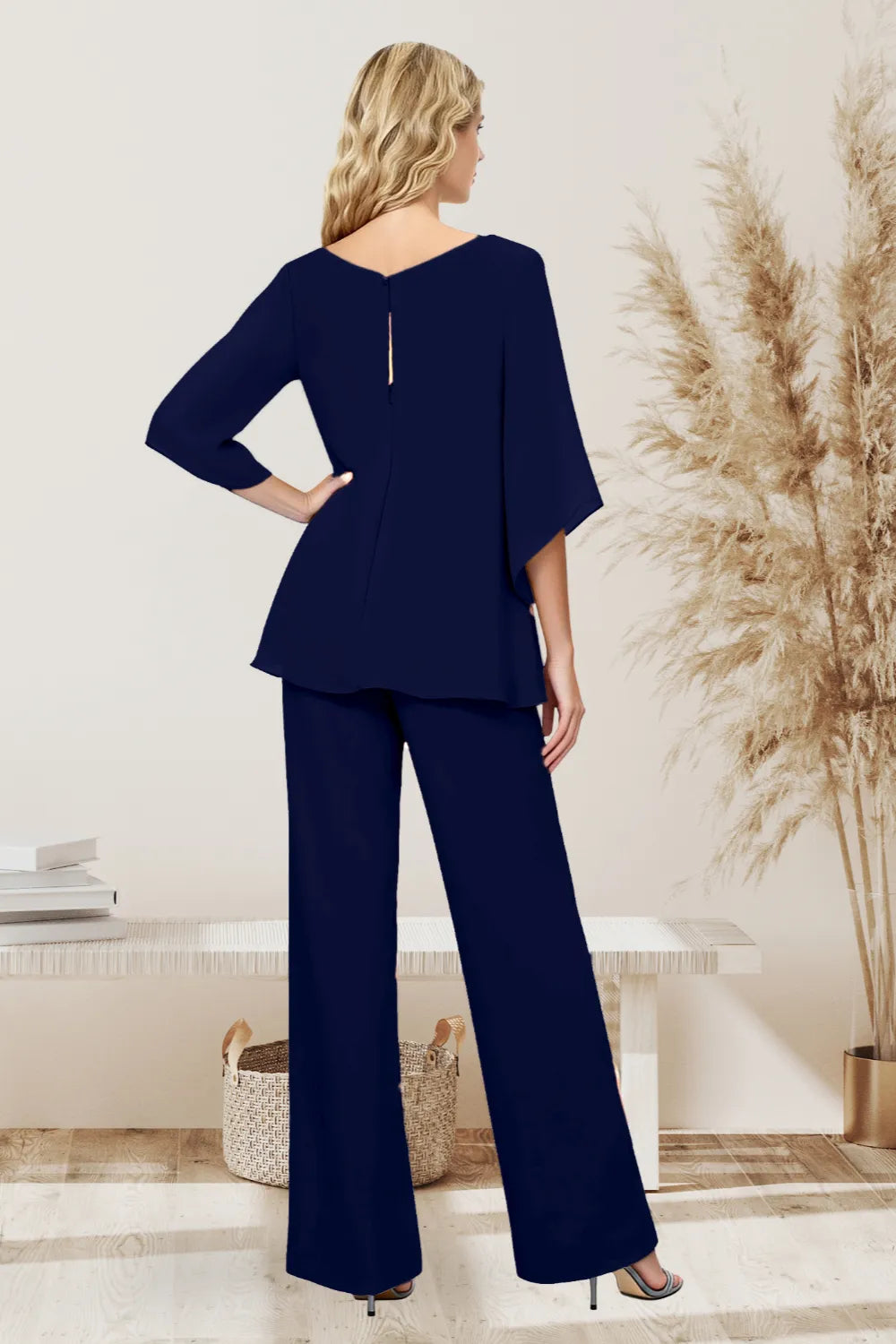Conjunto de Pantalón Formal de Corte Holgado y Sofisticado