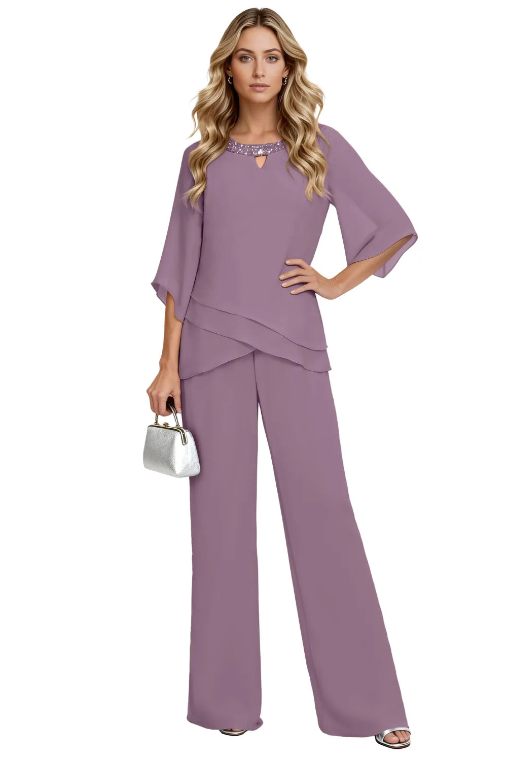 Conjunto de Pantalón Formal de Corte Holgado y Sofisticado