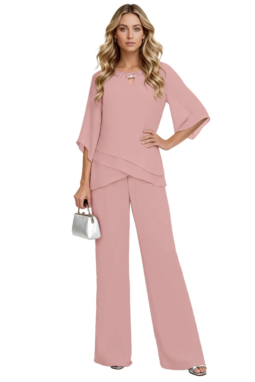 Conjunto de Pantalón Formal de Corte Holgado y Sofisticado