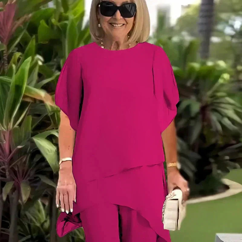 Herlene | Conjunto Chic Top y Pantalón Irregular