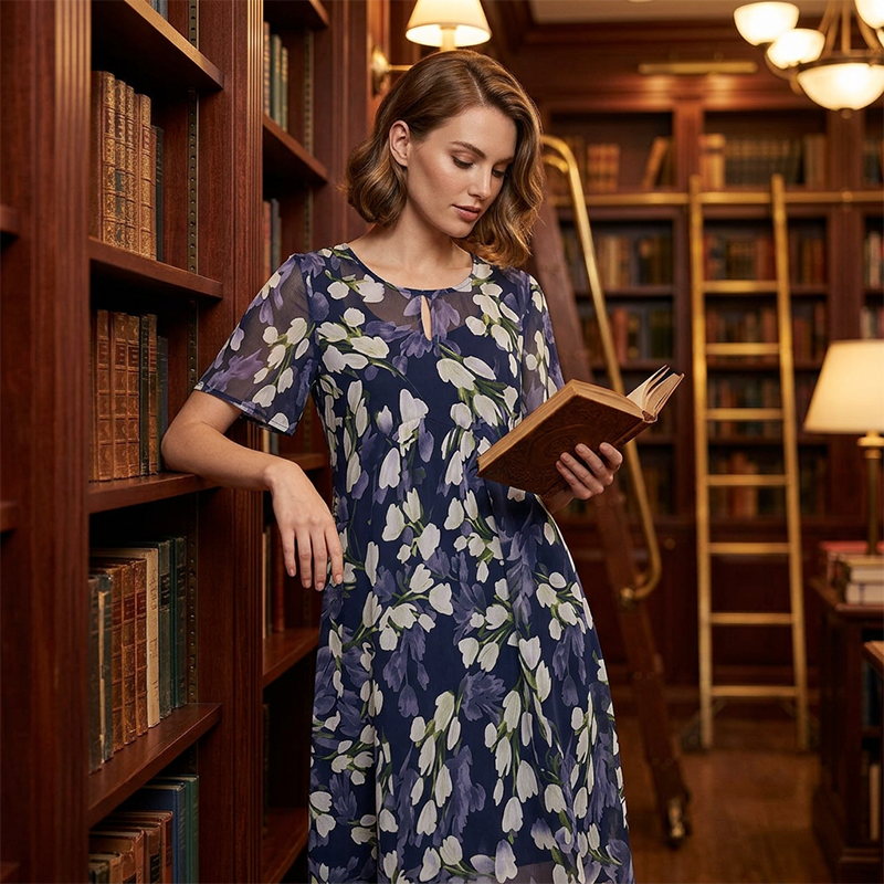 Vestido de Fiesta Floral  para Mujer 🌸
