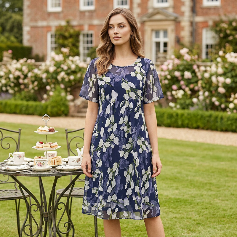 Vestido de Fiesta Floral  para Mujer 🌸