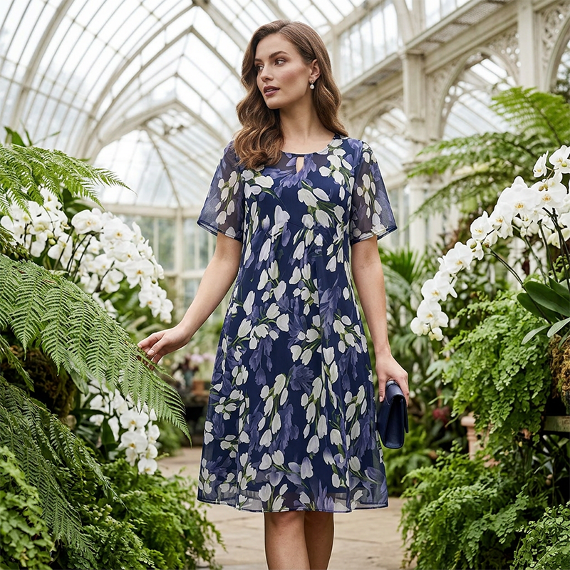 Vestido de Fiesta Floral  para Mujer 🌸
