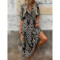 Vestido Midi Con Mangas Abuflada